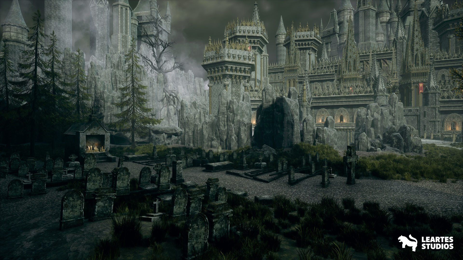 Dark Fantasy Castle Megapack Low-poly 3D model_10