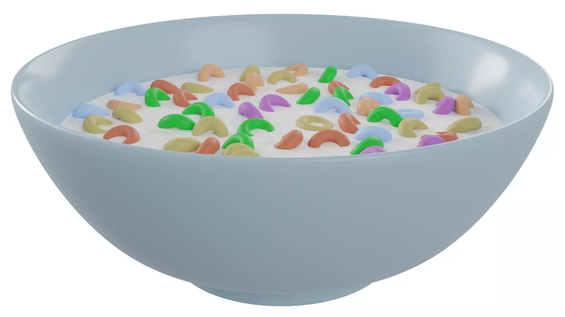 Bowl of Cereals 3D model_0