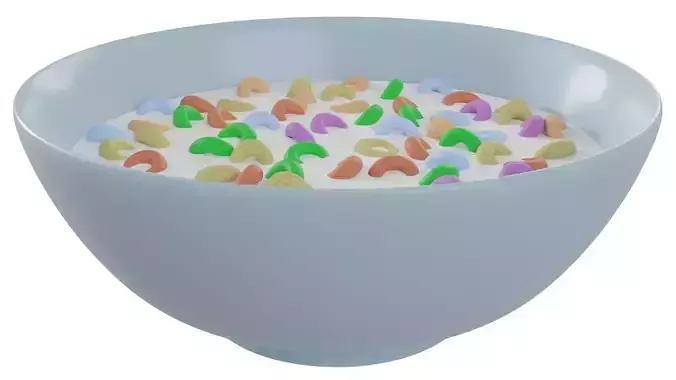 Bowl of Cereals 3D model