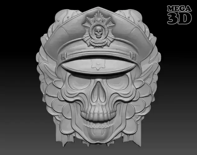 Police Skull basrelief 240517 01