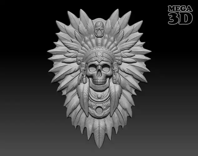 Native Skull basrelief 240517 05