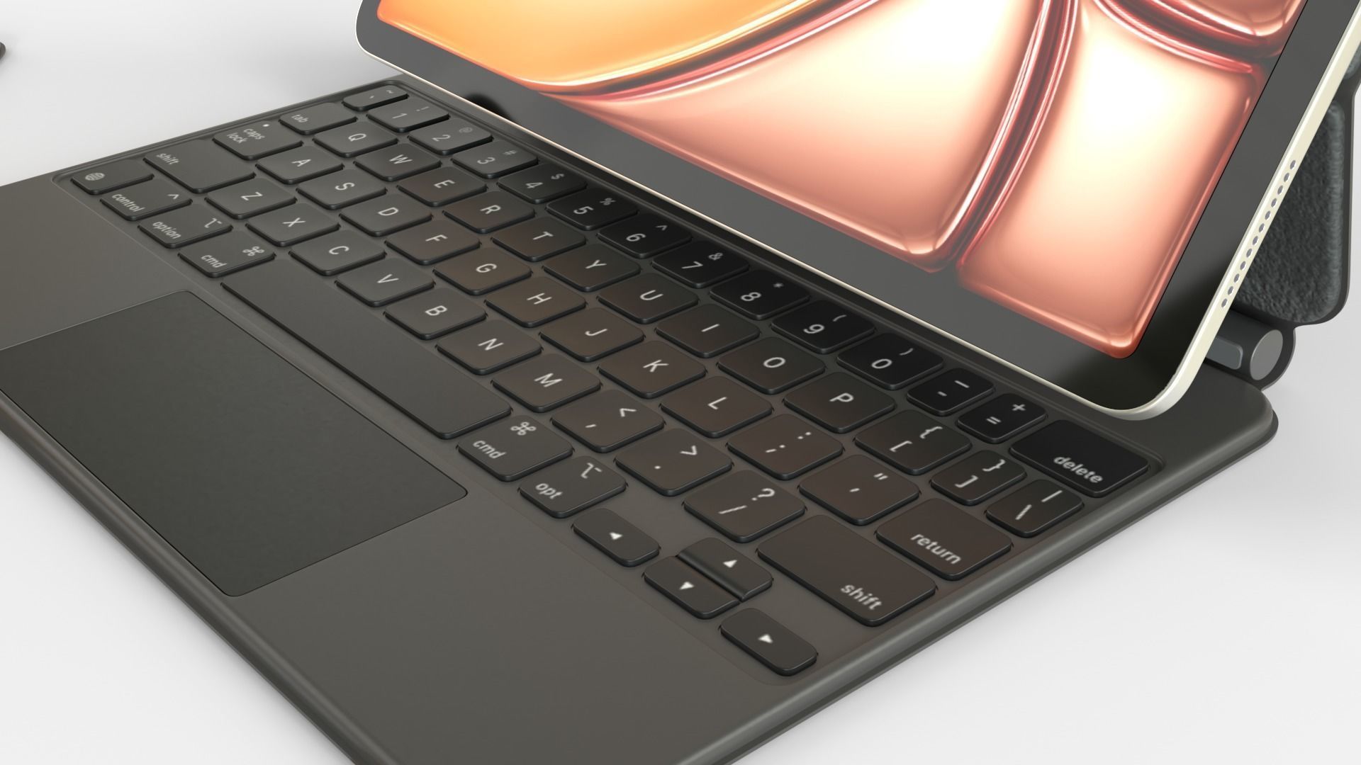 Apple iPad Air 2024 in Starlight full Collection 3D model_3