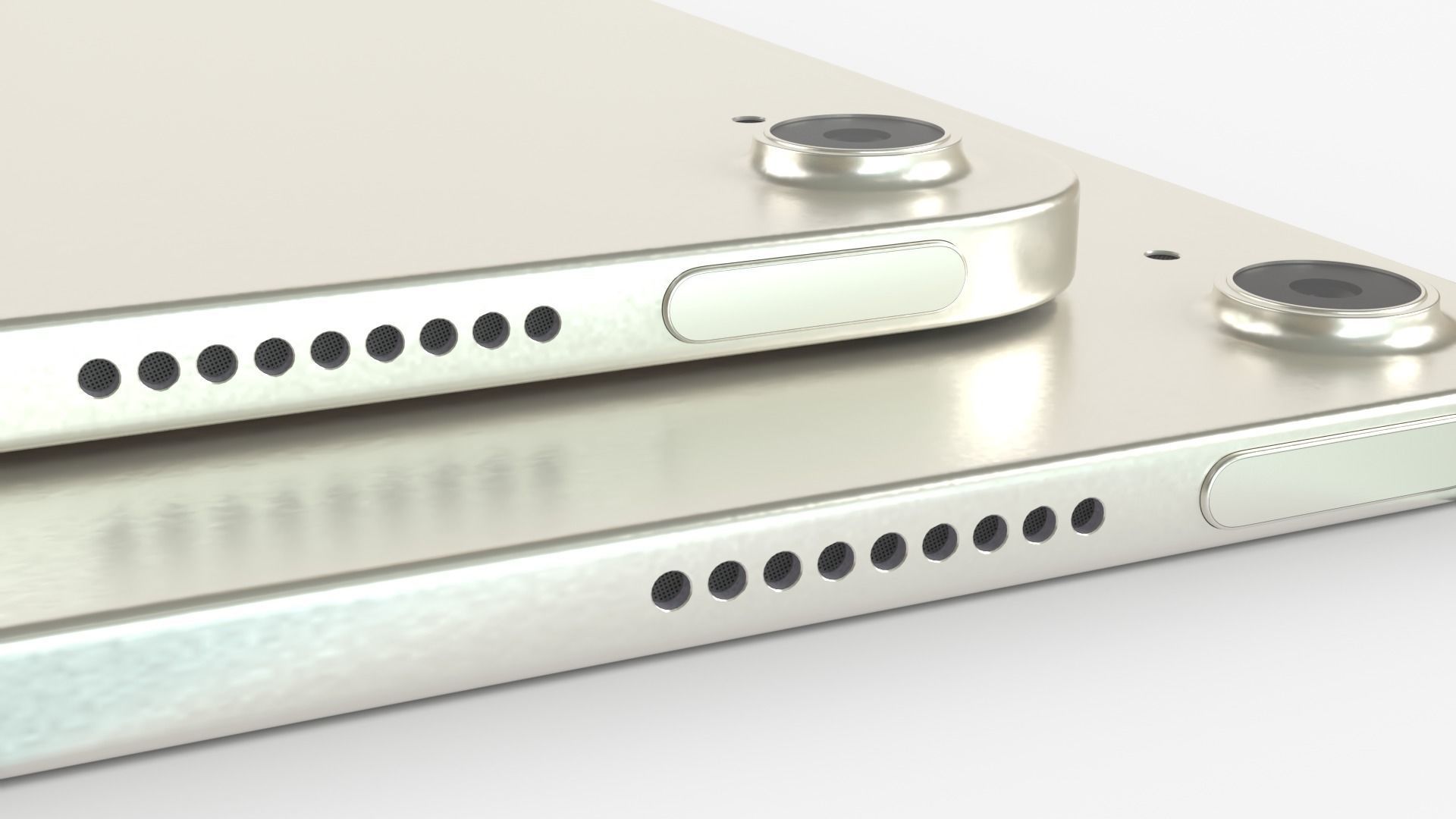 Apple iPad Air 2024 in Starlight full Collection 3D model_10