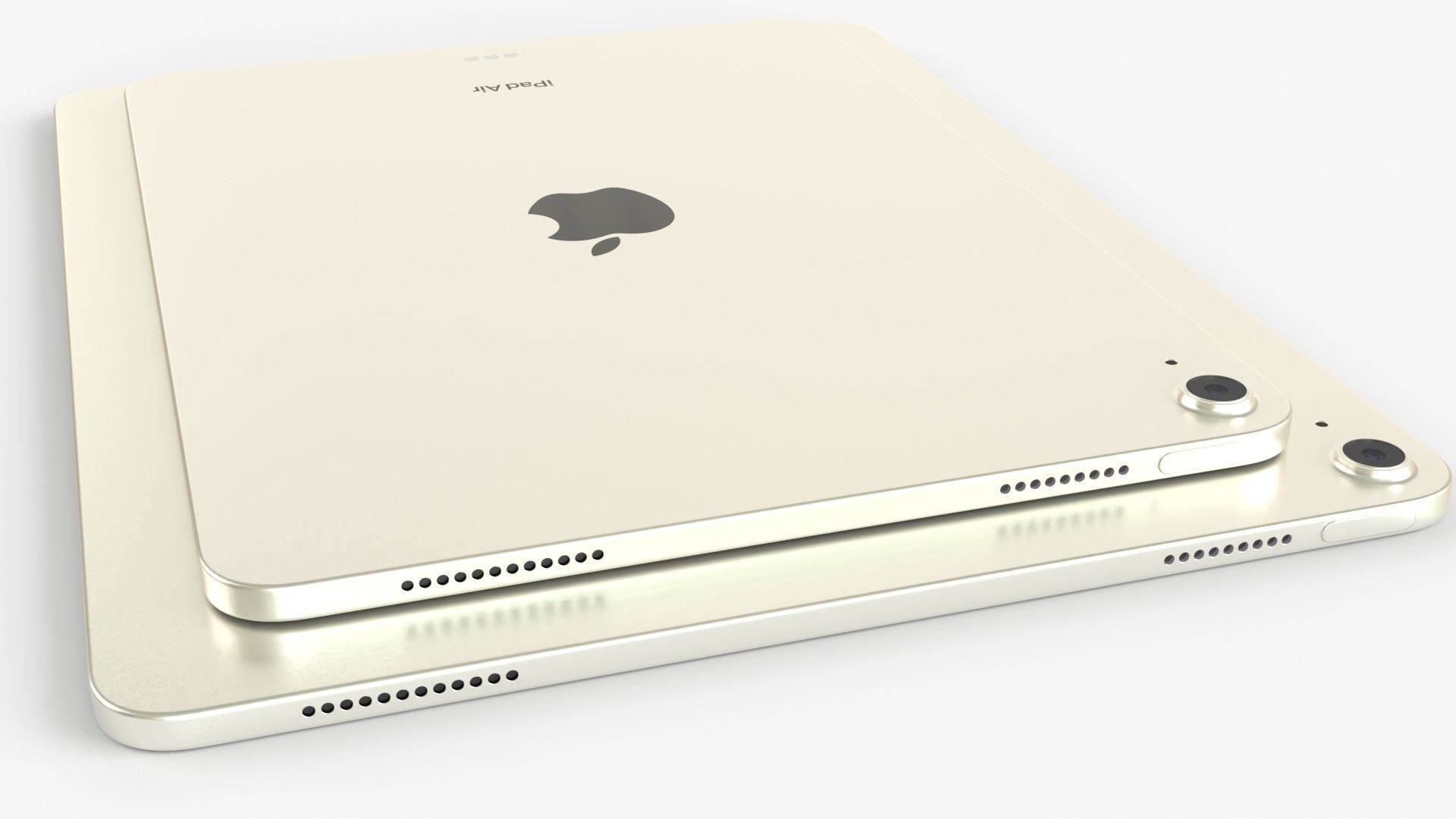 Apple iPad Air 2024 in Starlight full Collection 3D model_7