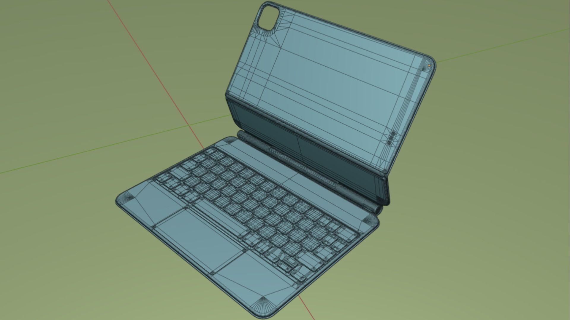 Apple iPad Air 2024 in Starlight full Collection 3D model_15