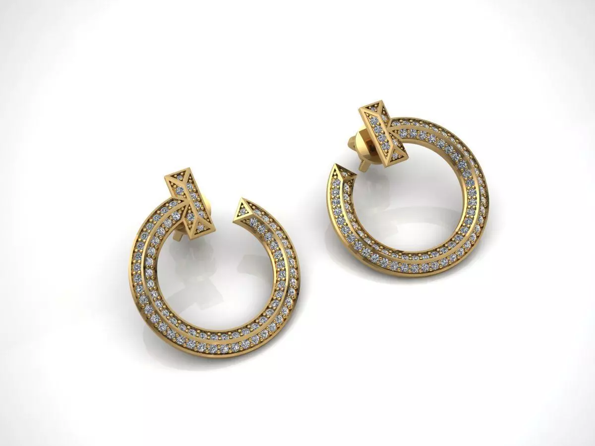 Tiffany Earrings Brand Jewelry 3D print model