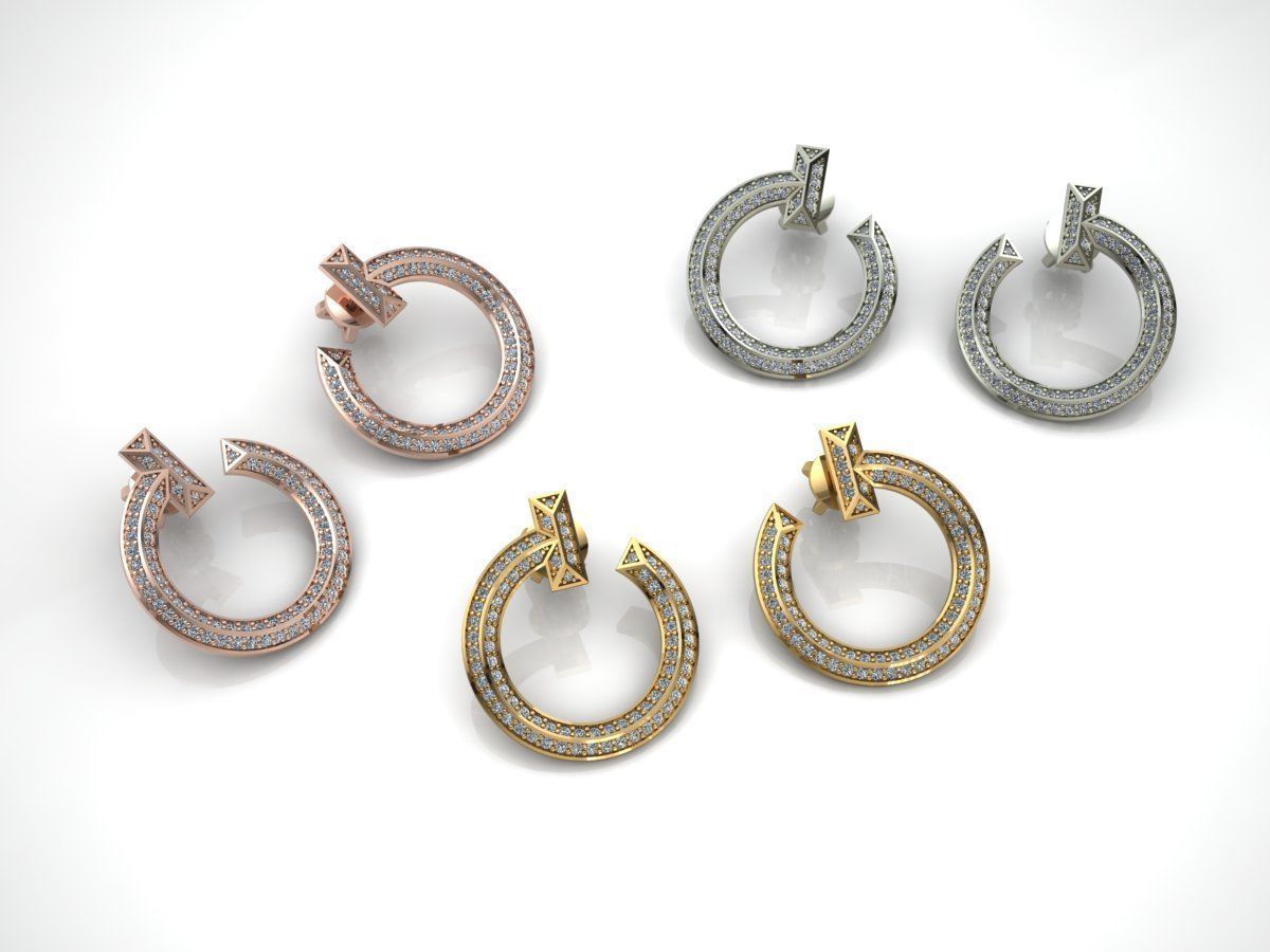 Tiffany Earrings 3D print model_1