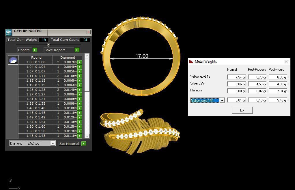 Feather Ring  3D print model_1
