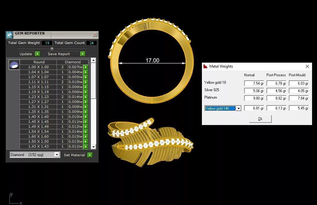Feather Ring 3D print model