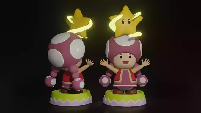 Toadette Super Mario Party 3D print model