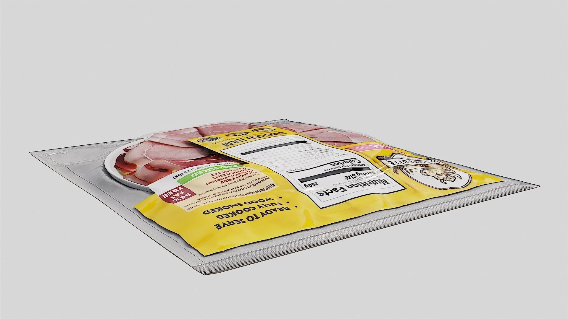 Smoked Ham sliced meat cold cuts 3D model_5