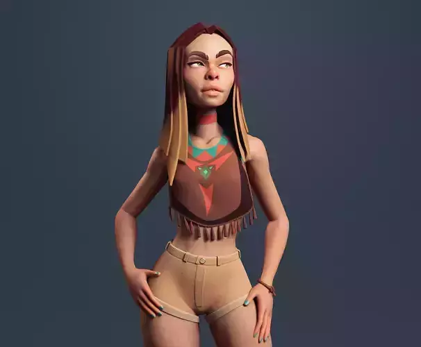 Native Lips Low-poly 3D model