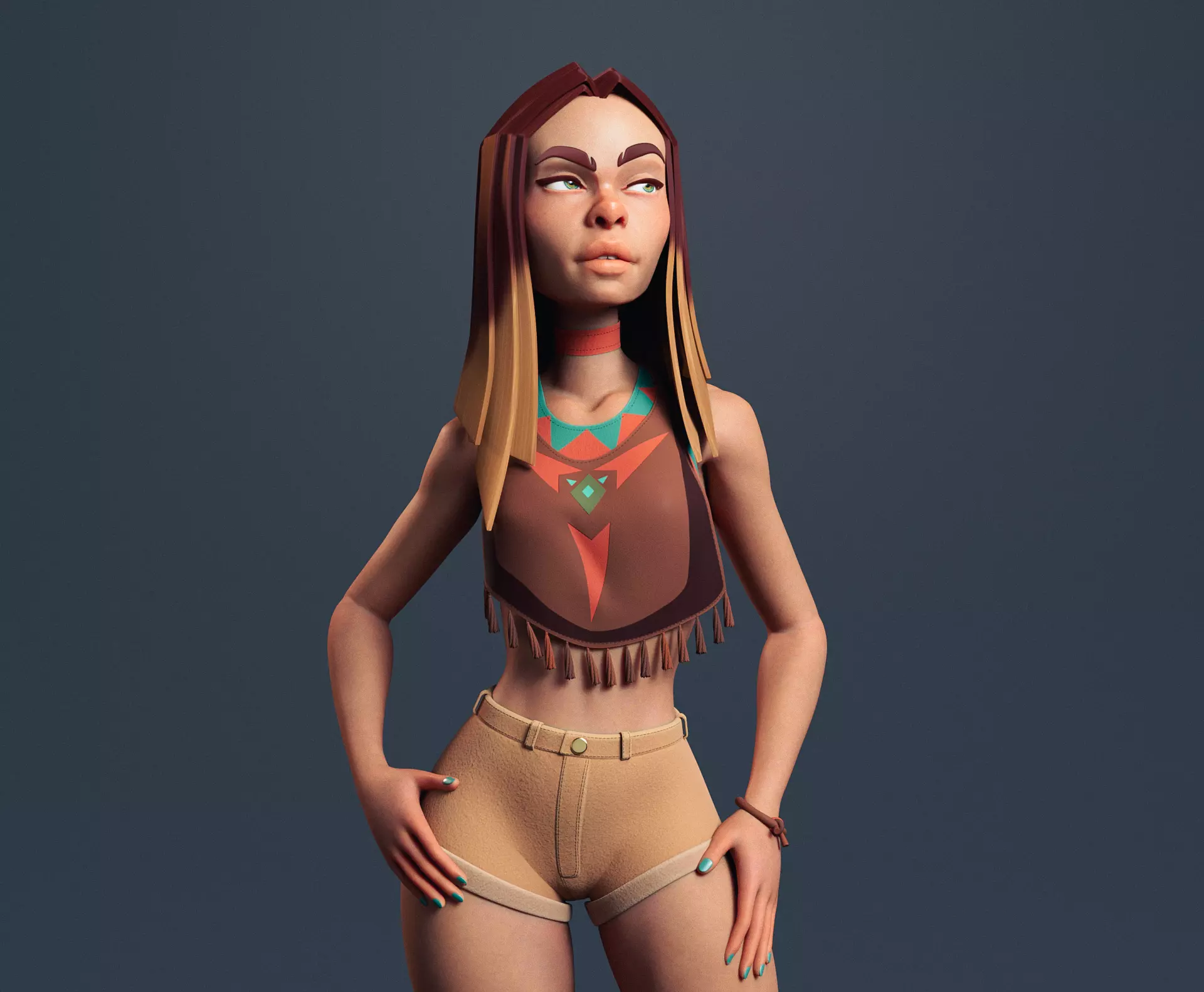 Native Lips Low-poly 3D model_0