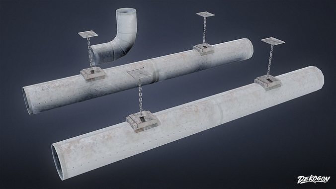 SAFE HOUSE - Air Duct 01 - LOW POLY Low-poly 3D model