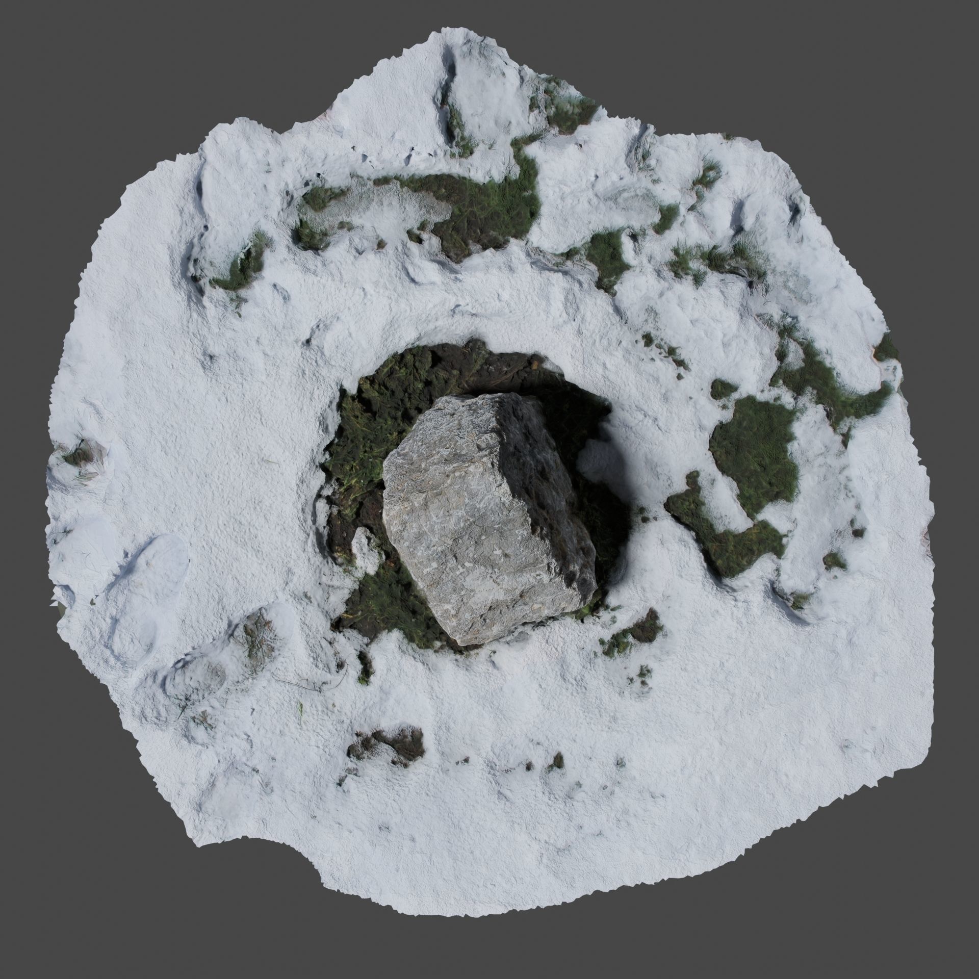 Stone in Snow 3D model_22