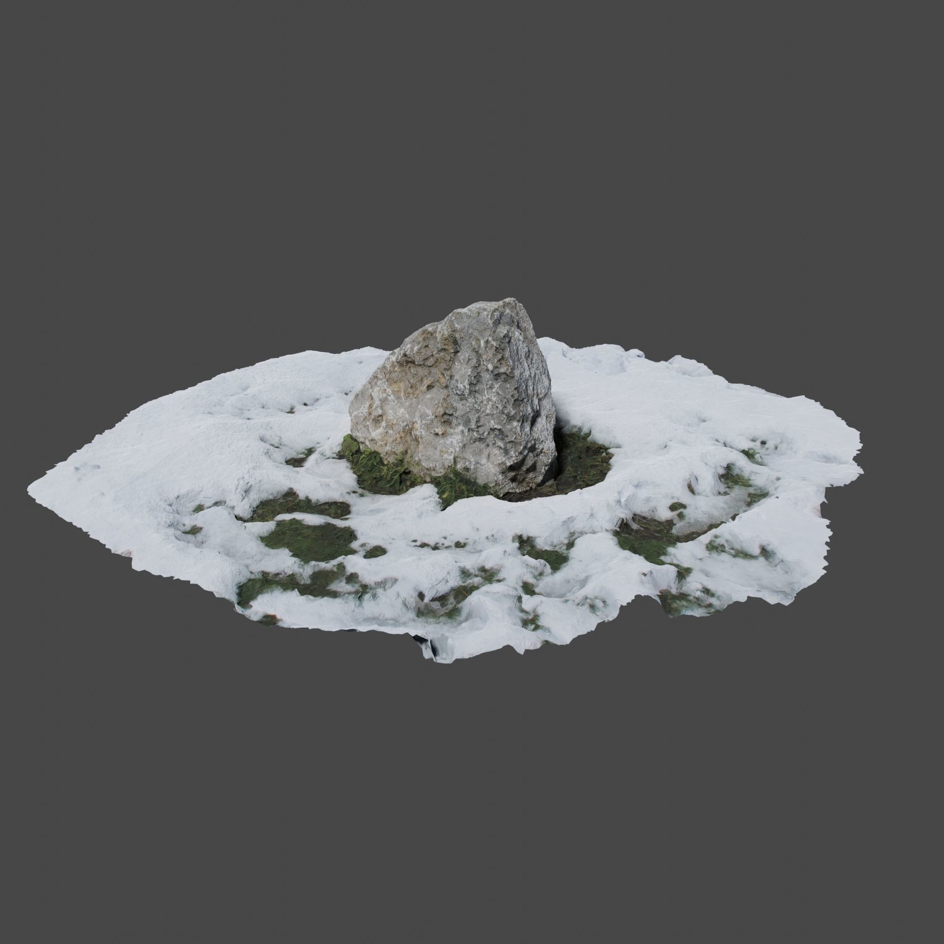 Stone in Snow 3D model_15