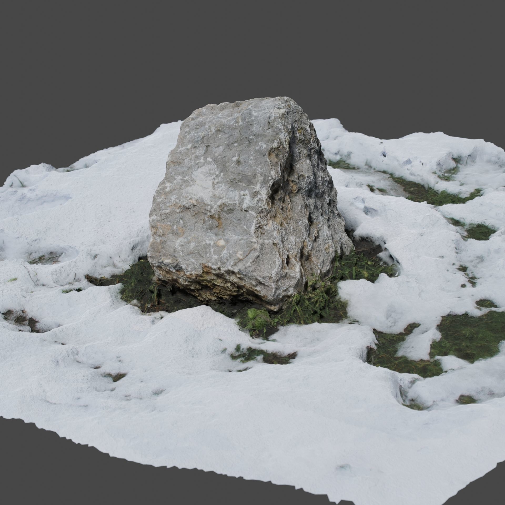 Stone in Snow 3D model_16