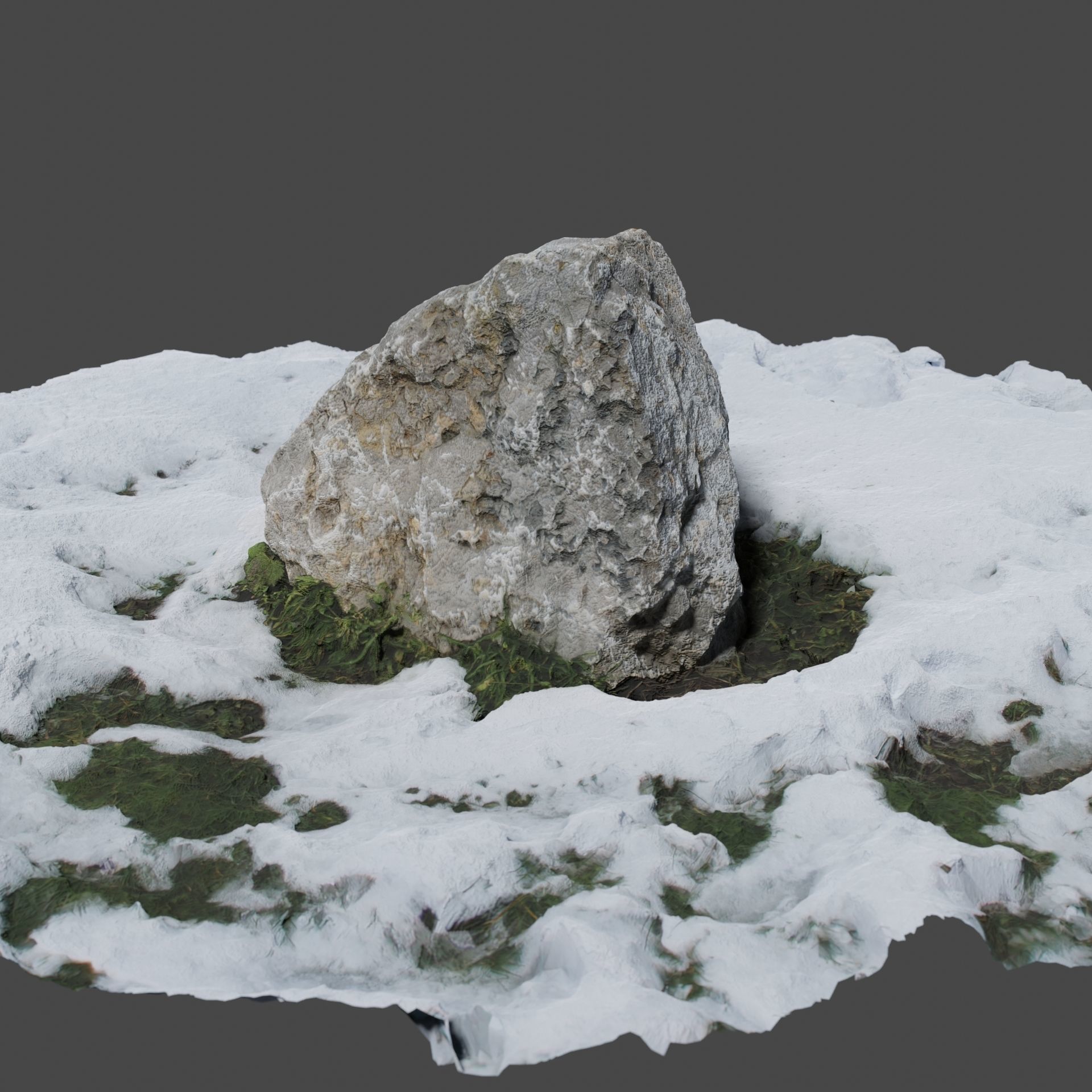 Stone in Snow 3D model_19