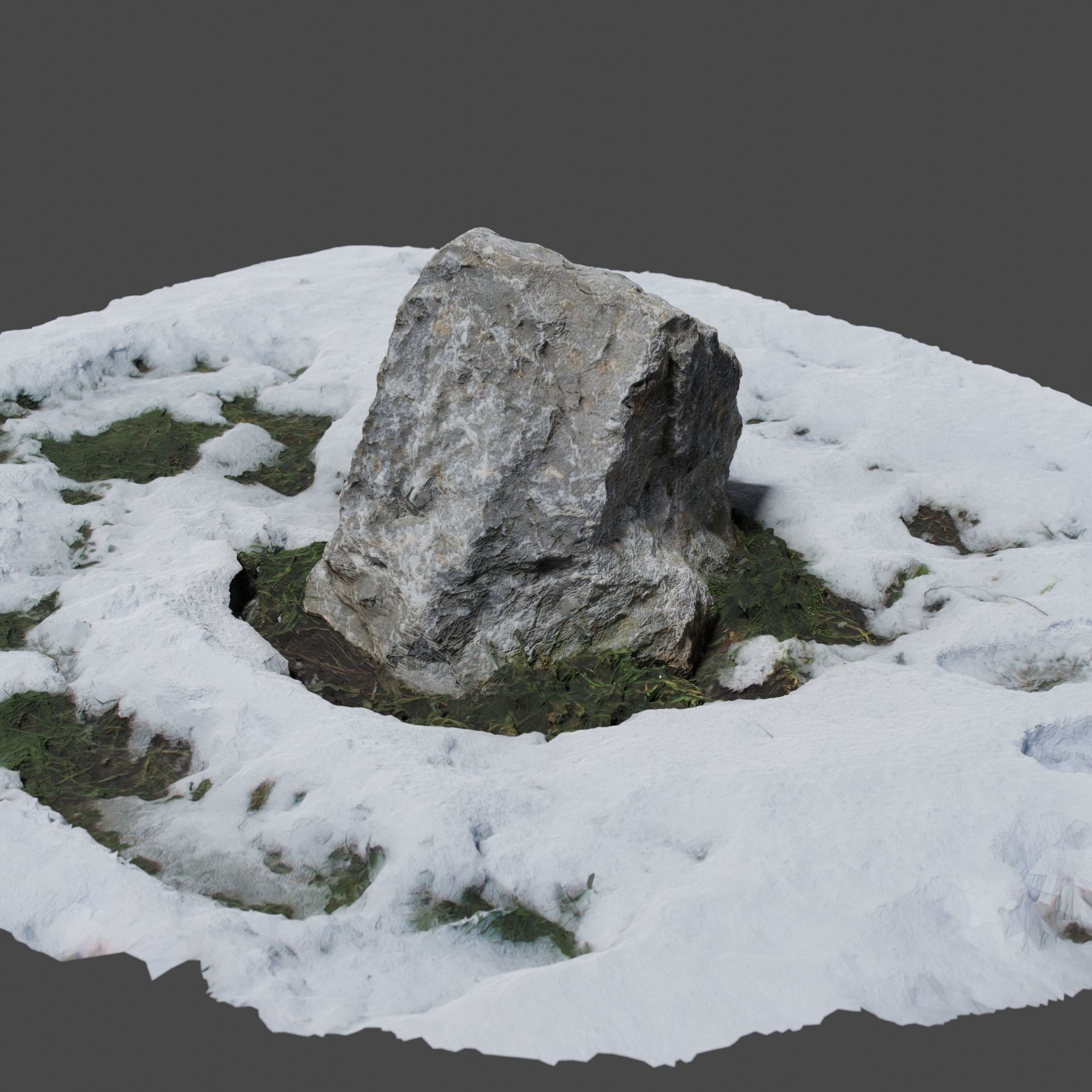 Stone in Snow 3D model_18