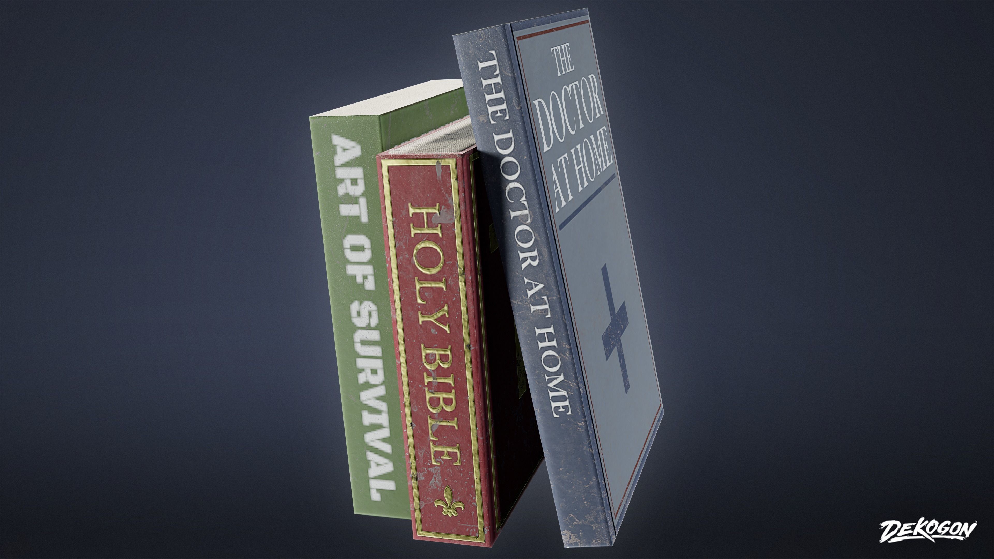 SAFE HOUSE - Books 01 - LOW POLY Low-poly 3D model_9