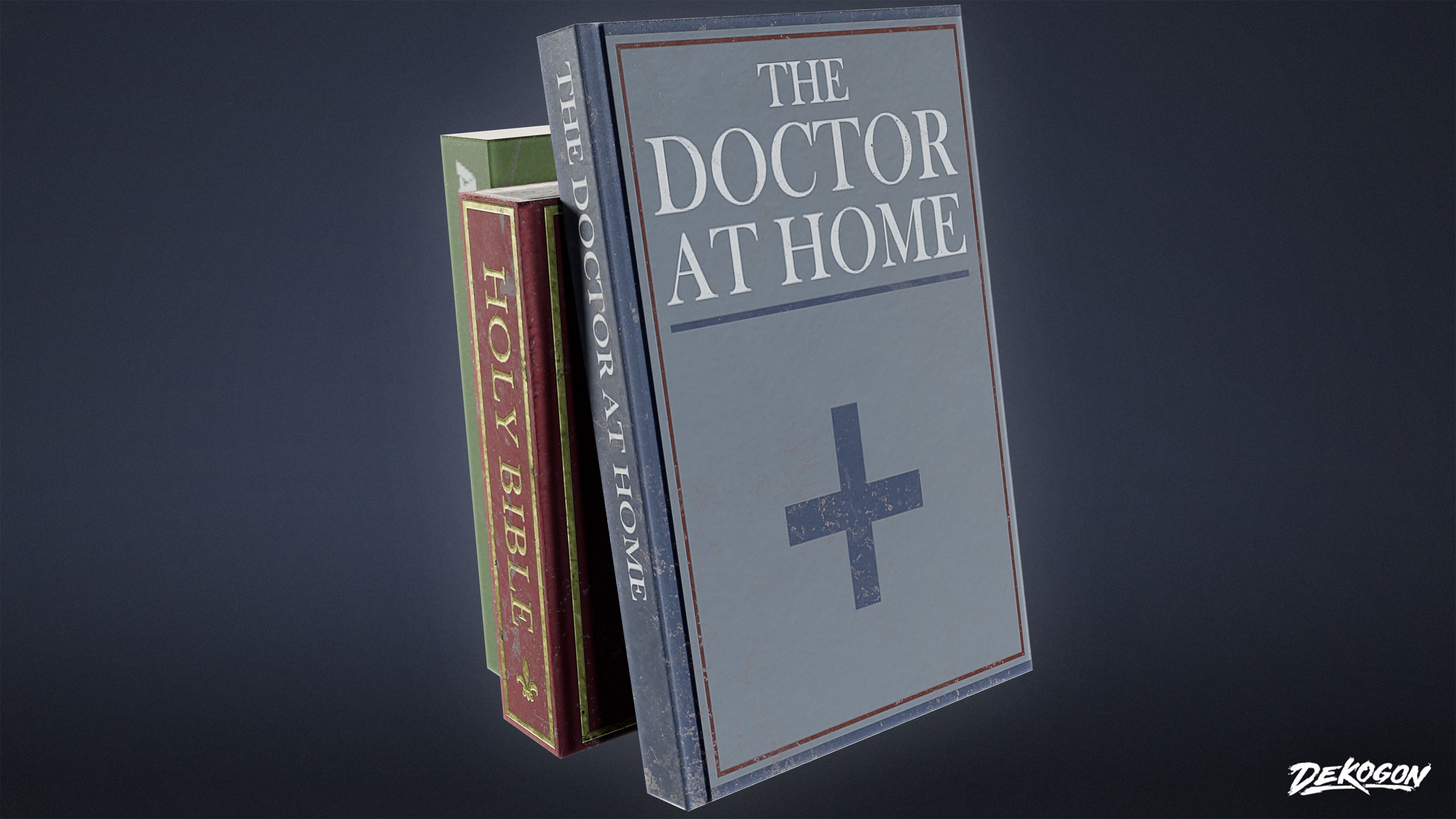 SAFE HOUSE - Books 01 - LOW POLY Low-poly 3D model_7