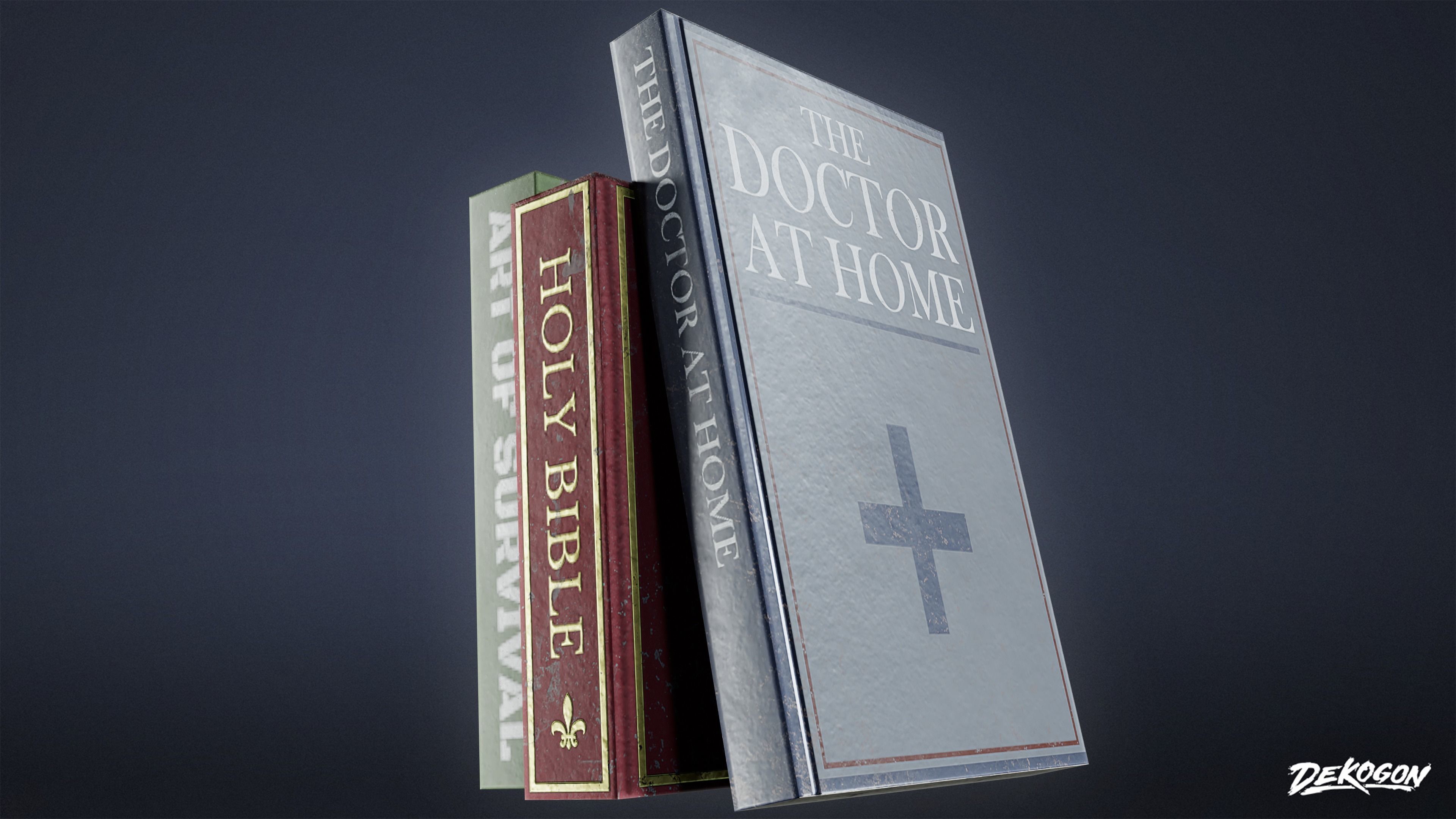 SAFE HOUSE - Books 01 - LOW POLY Low-poly 3D model_13