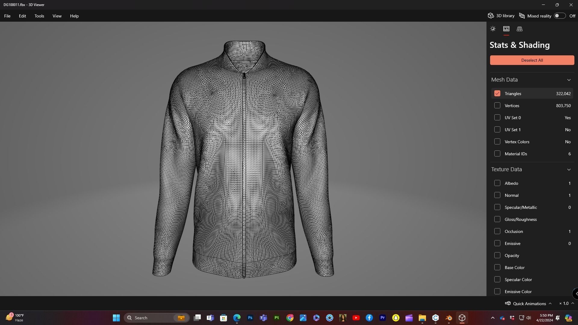 6 Premium Jacket in 1 With CLO File 3D model_37