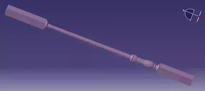 Baluster STL-file for CNC mashine L 1000 mm 40x40 mm