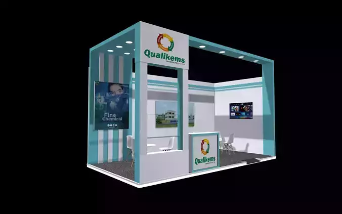 6x3 meter 2 side open exhibition stand 