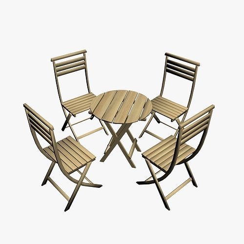 OUTDOOR FURNITURE 06 Low-poly 3D model