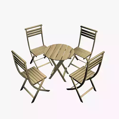 OUTDOOR FURNITURE 06 Low-poly 3D model