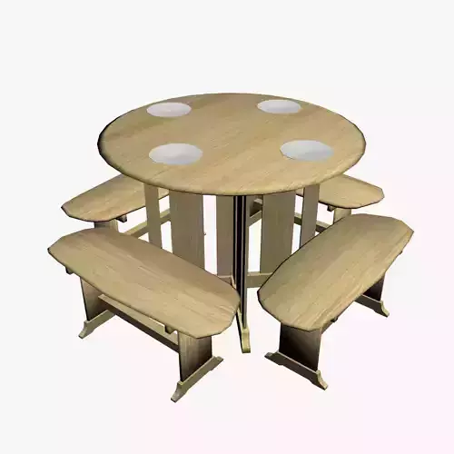 OUTDOOR FURNITURE 07 Low-poly 3D model