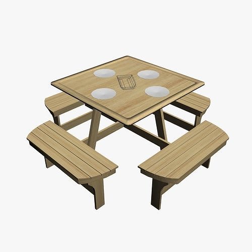 OUTDOOR FURNITURE 08 Low-poly 3D model