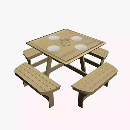 OUTDOOR FURNITURE 08 Low-poly 3D model