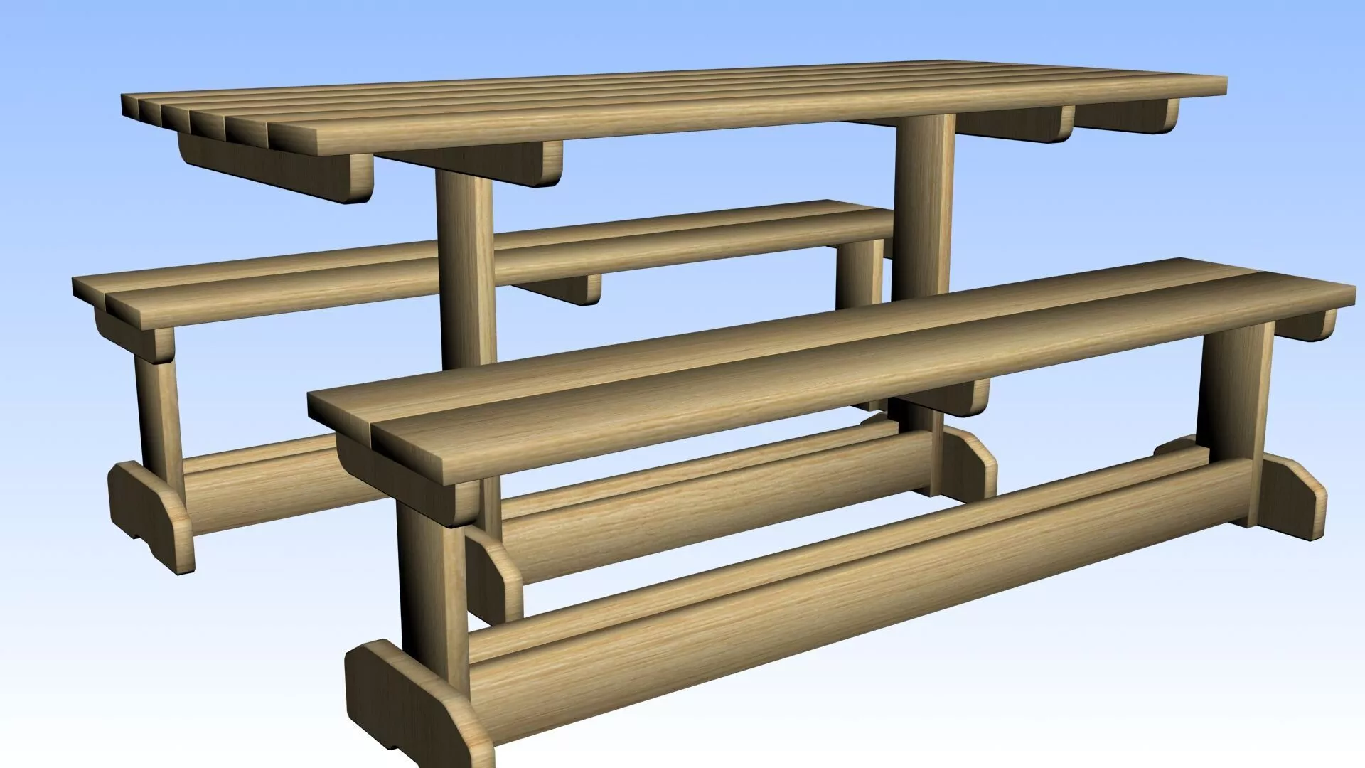 OUTDOOR FURNITURE 09 Low-poly 3D model