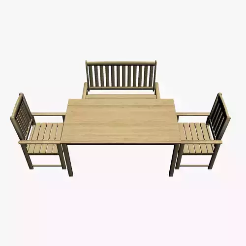 OUTDOOR FURNITURE 12 Low-poly 3D model