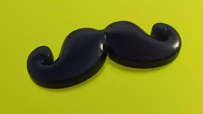 3D Inflated Mustache Balloon Animation - Fathers Day Special 3D model