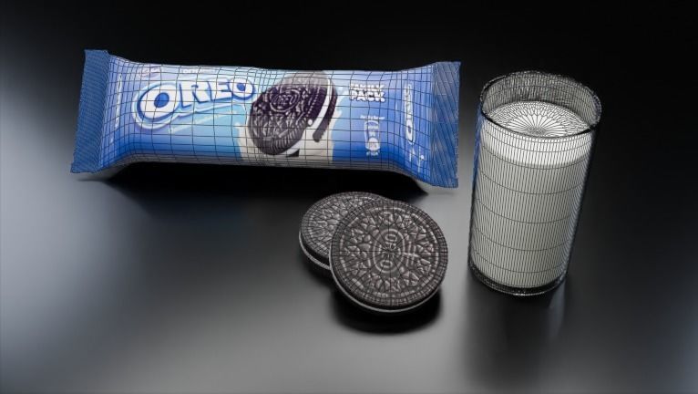 Oreo cookies 3D model_2