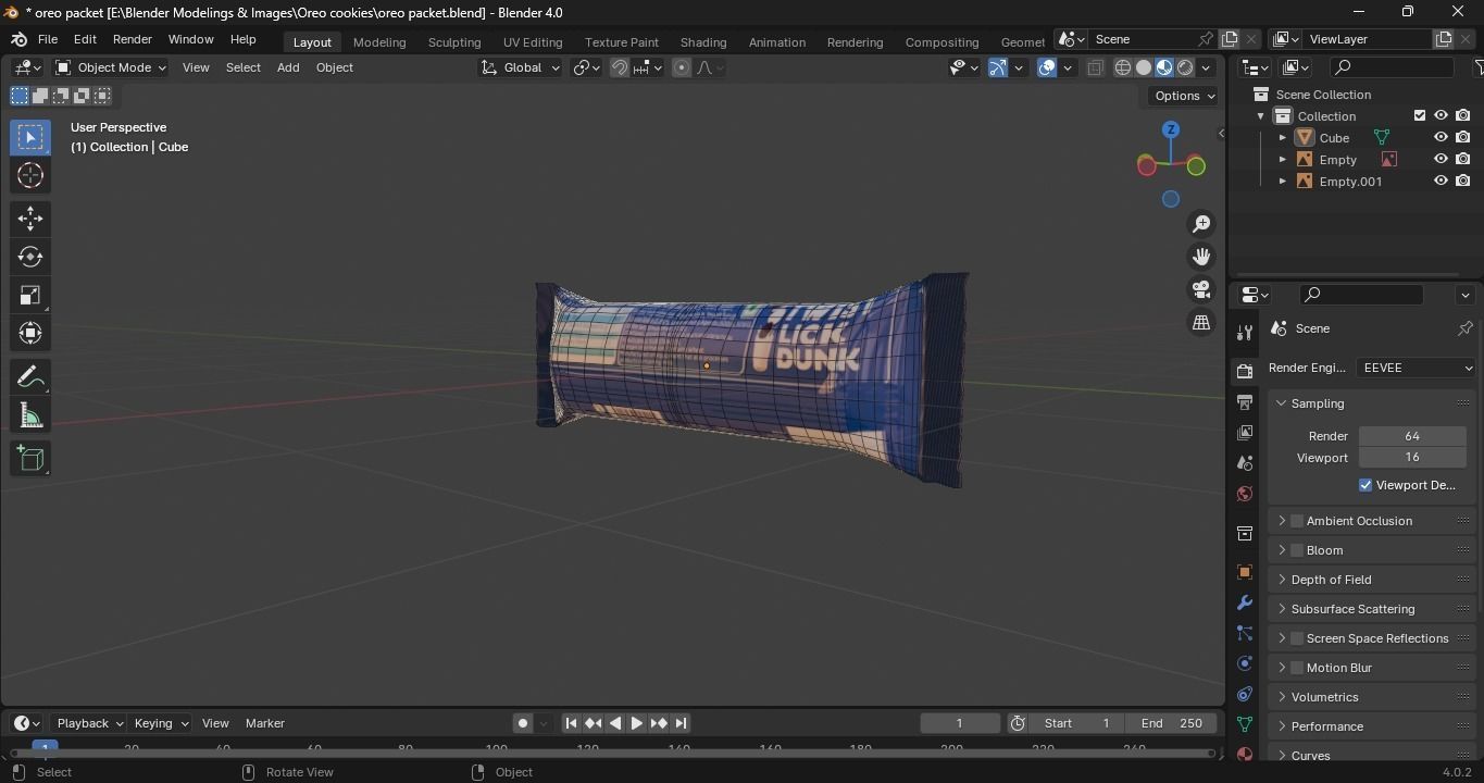 Oreo cookies 3D model_10