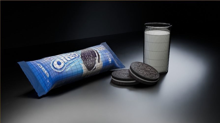 Oreo cookies 3D model_4
