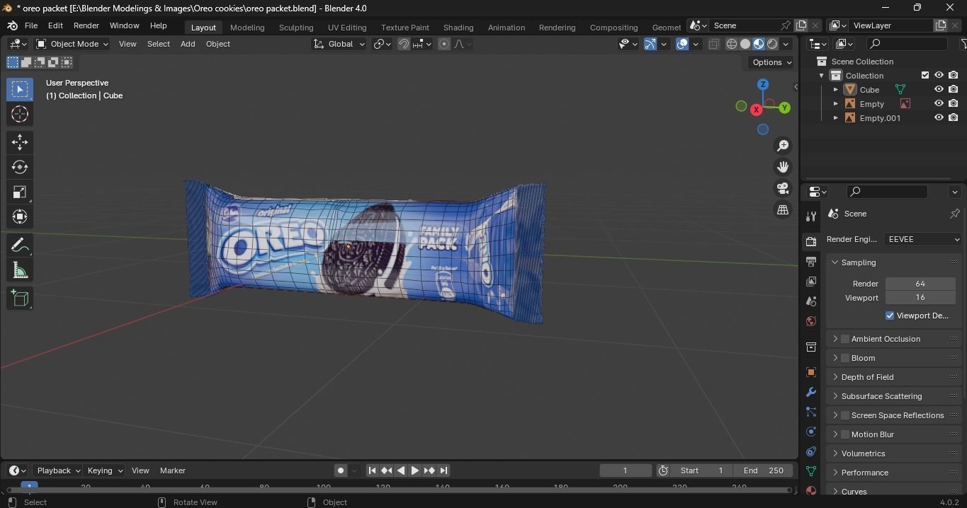 Oreo cookies 3D model_8