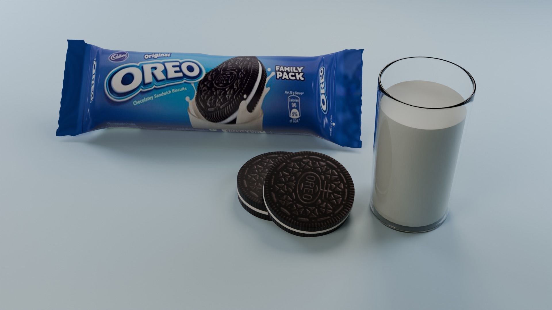 Oreo cookies 3D model_1