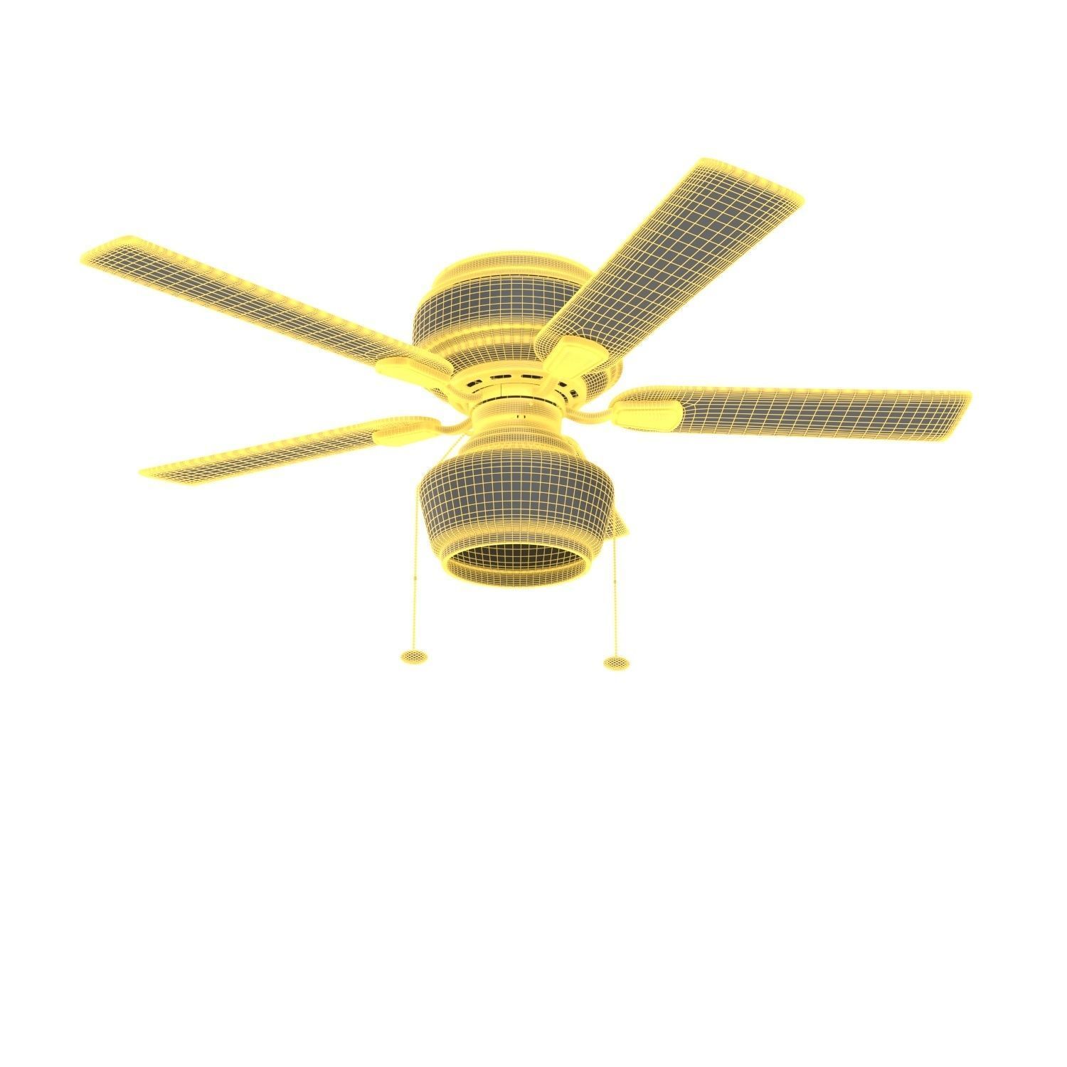 52 In Macenna Matte Black Pull Chain Ceiling Fan PBR 3D model_5