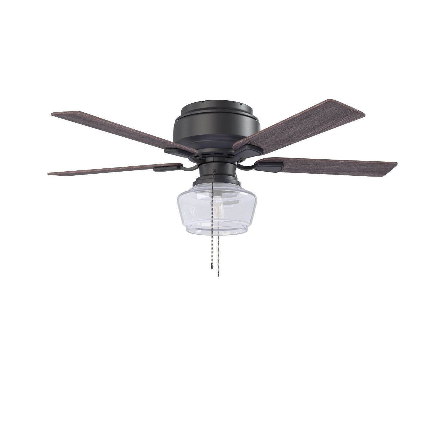 52 In Macenna Matte Black Pull Chain Ceiling Fan PBR 3D model_1