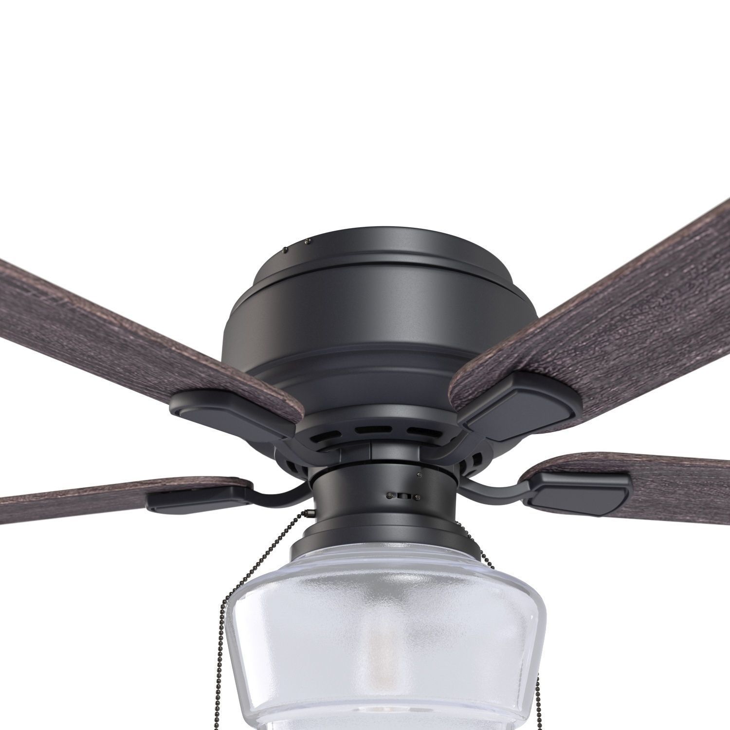 52 In Macenna Matte Black Pull Chain Ceiling Fan PBR 3D model_3