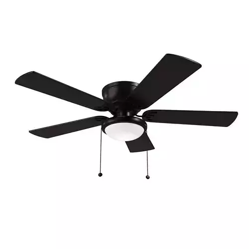 52 inch Benton Matte Black Pull Chain Ceiling Fan