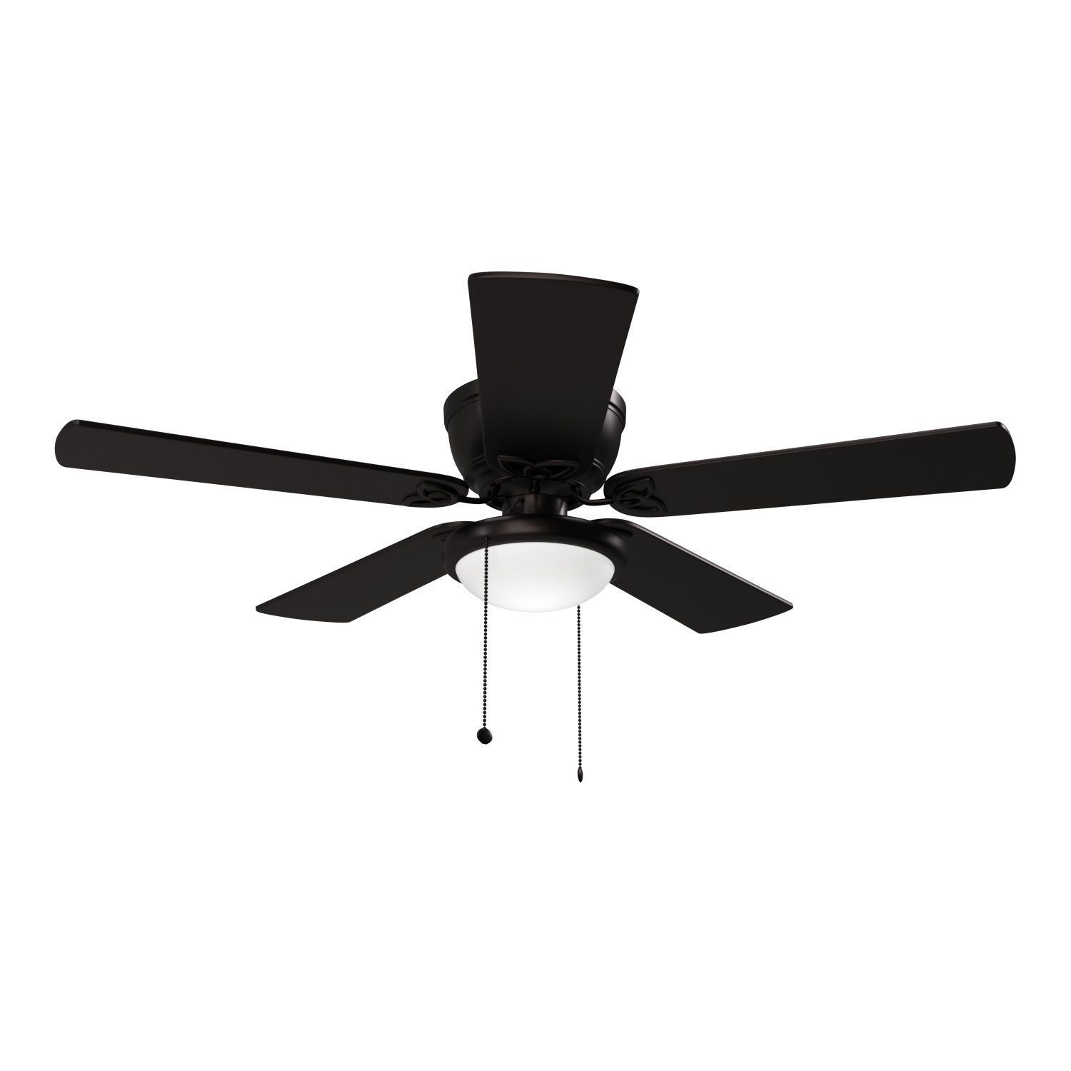 52 inch Benton Matte Black Pull Chain Ceiling Fan 3D model_4