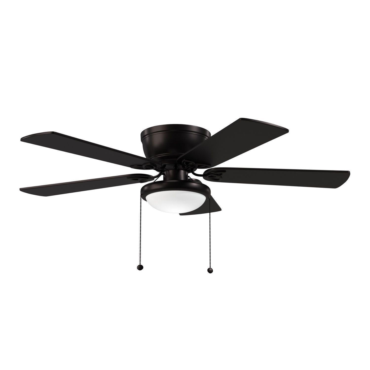 52 inch Benton Matte Black Pull Chain Ceiling Fan 3D model_1