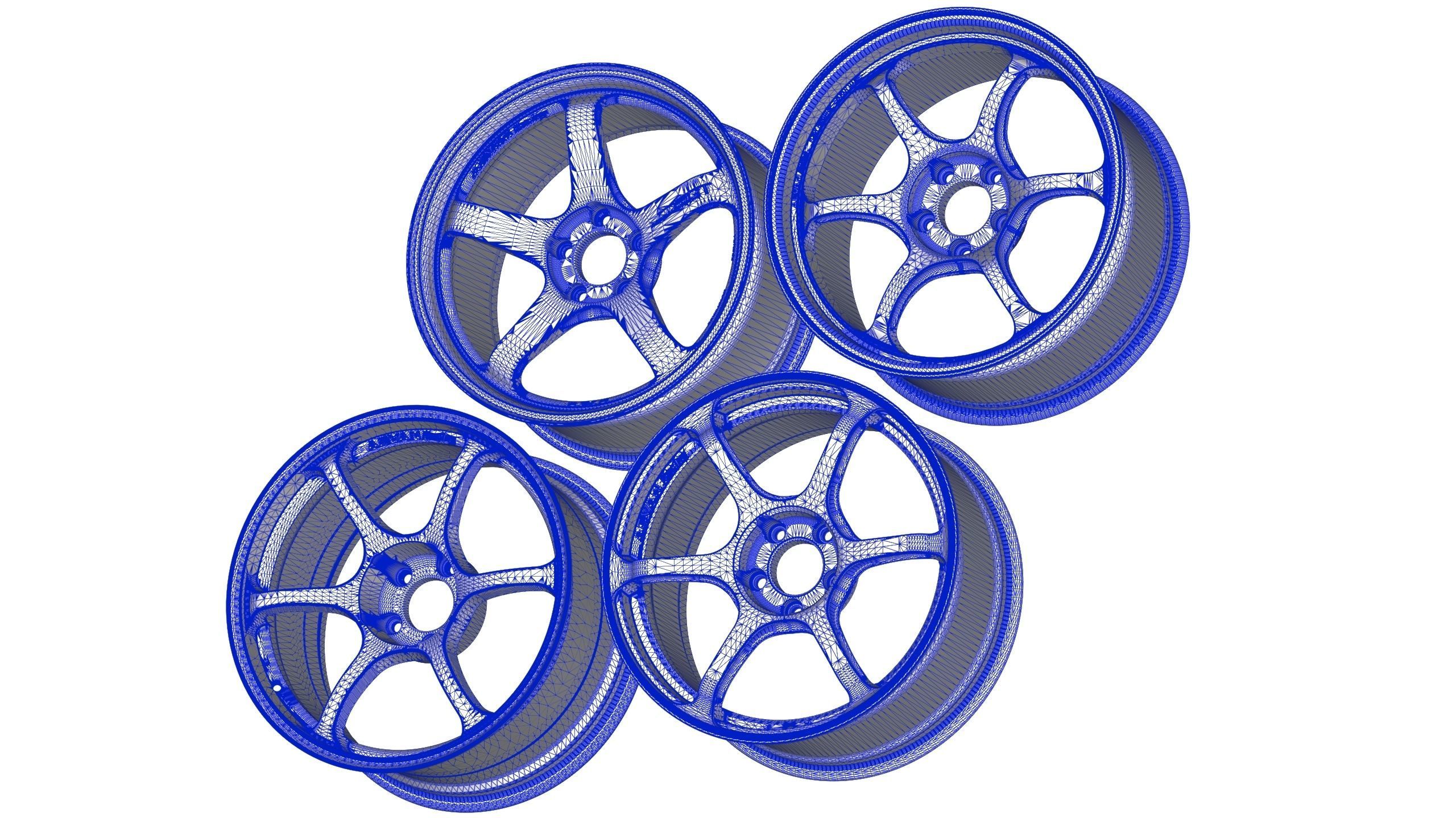 Yokohama Advan Wheels Package 3D Model Collection_4