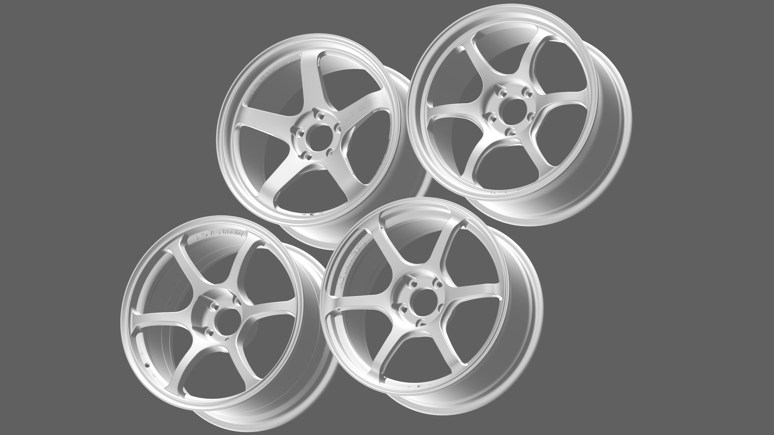 Yokohama Advan Wheels Package 3D Model Collection_3
